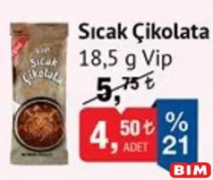 VİP SICAK ÇİKOLATA 18,5 G fiyat ve kampanya bilgisi